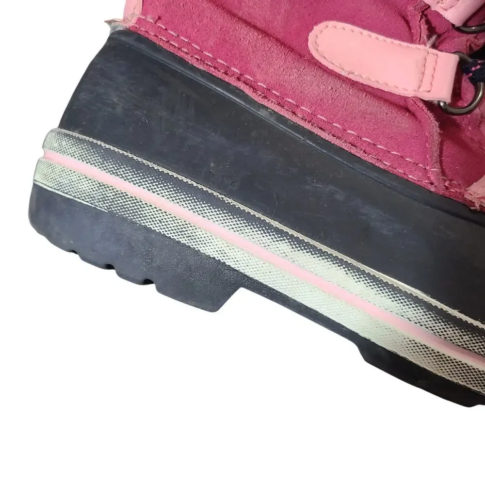 Ozark Trail‎ Hot Pink Suede Faux Fur Winter Snow Boots Girls 3 Pink